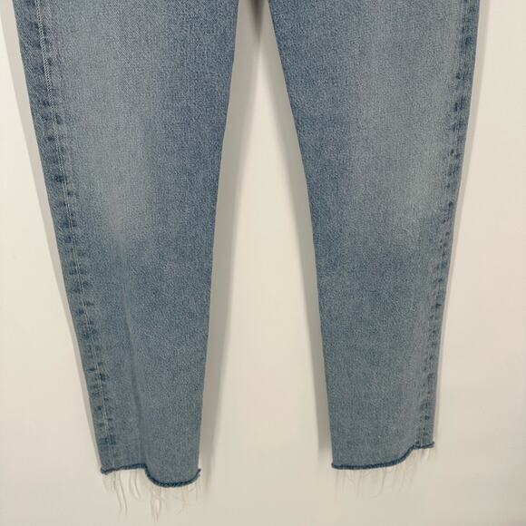 AGOLDE Criss Cross Straight Jeans in Dimension Size 26 Organic Cotton Raw Hem - Picture 6 of 14